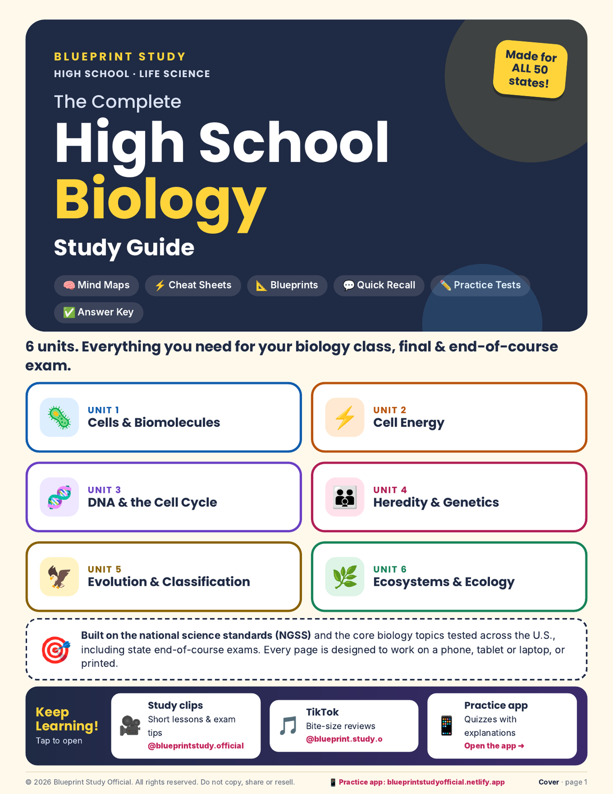 The Complete High School Biology Study Guide