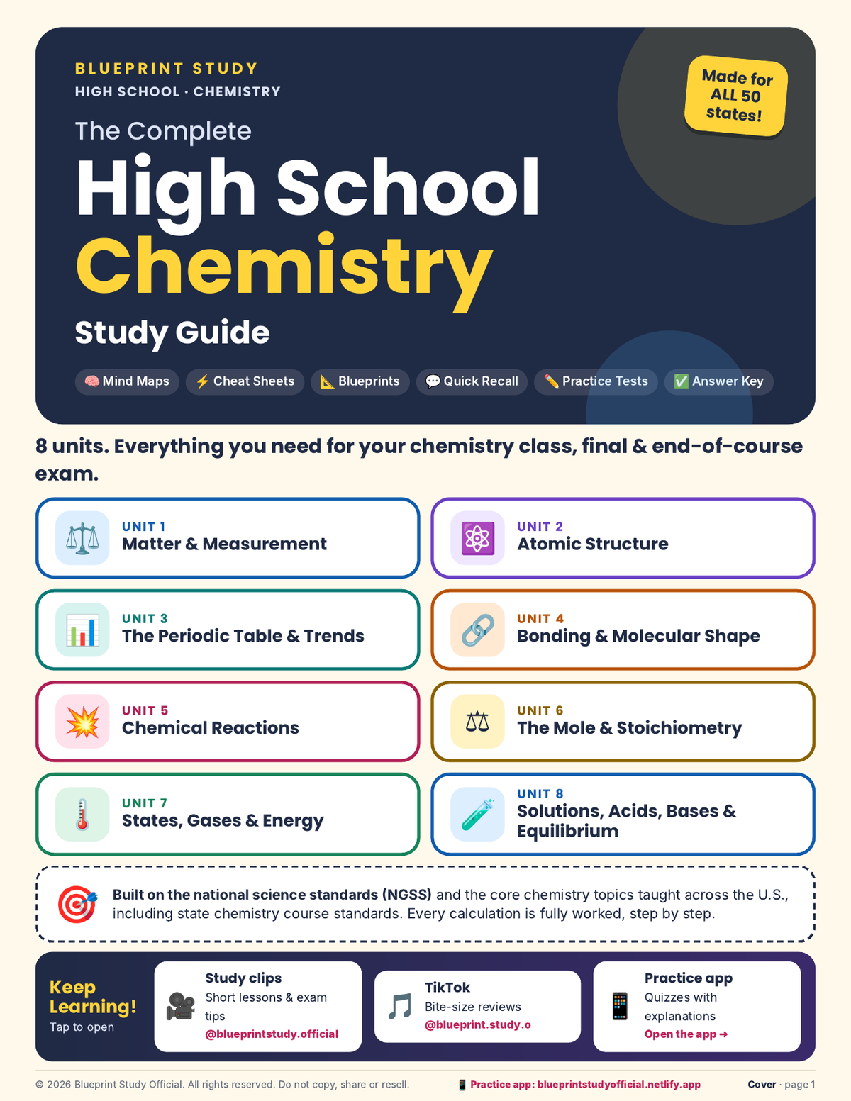 The Complete High School Chemistry Study Guide