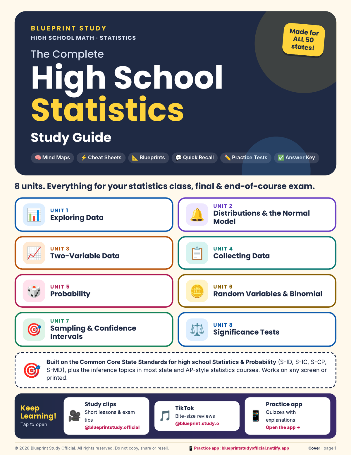 The Complete High School Statistics Study Guide