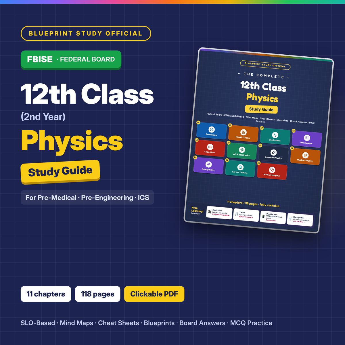 12th Class Physics Study Guide – FBISE (Federal)