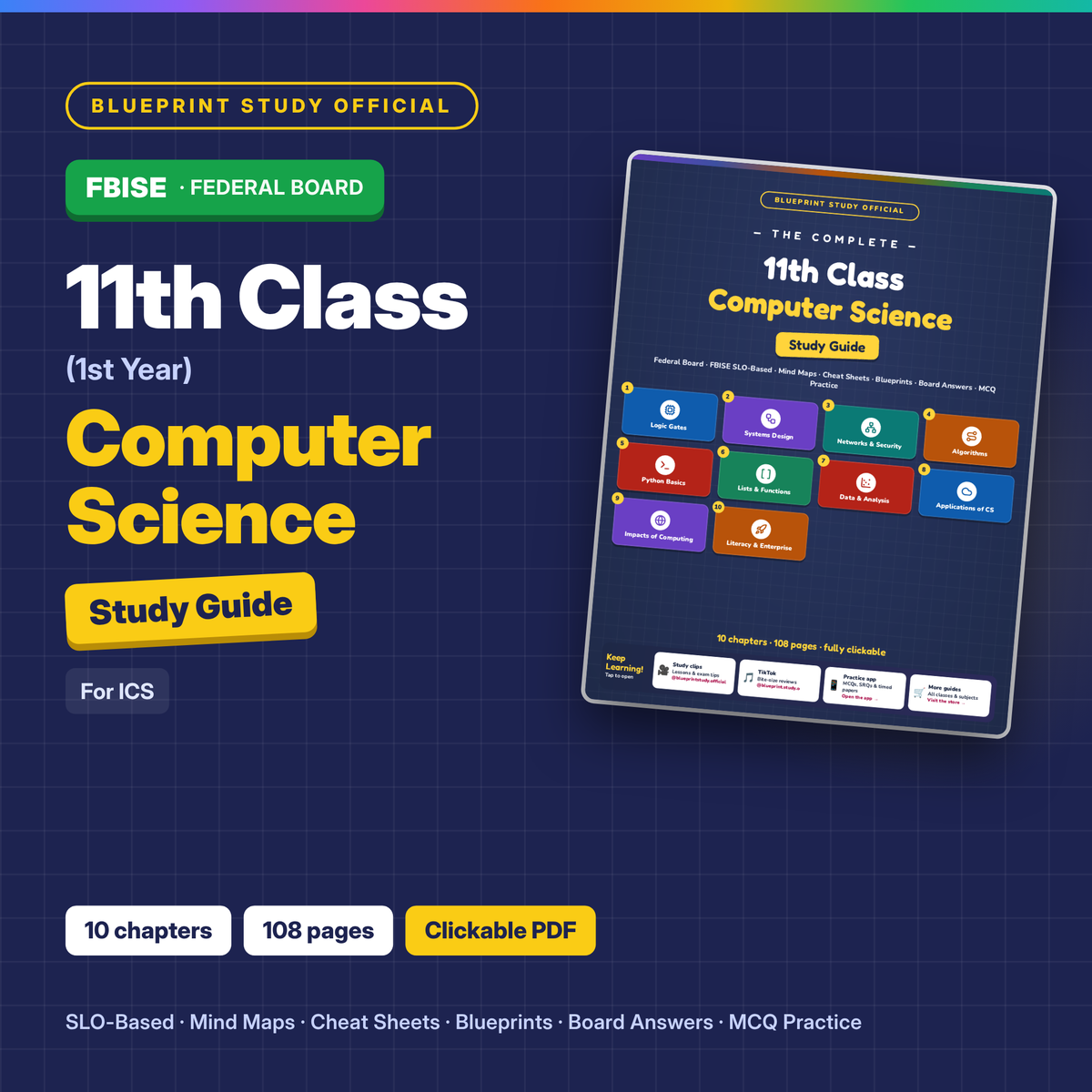 11th Class Computer Science Study Guide – FBISE (Federal)