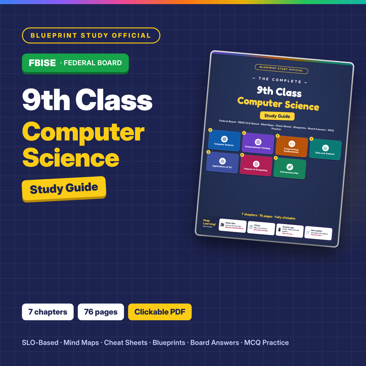 9th Class Computer Science Study Guide – FBISE (Federal)
