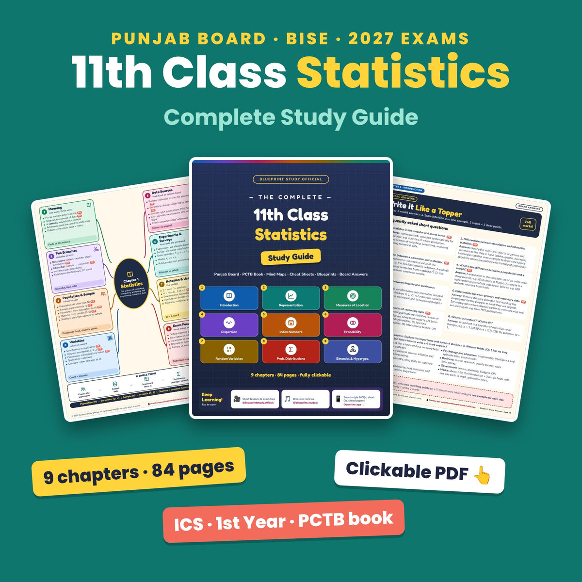 11th Class Statistics Study Guide – Punjab Board